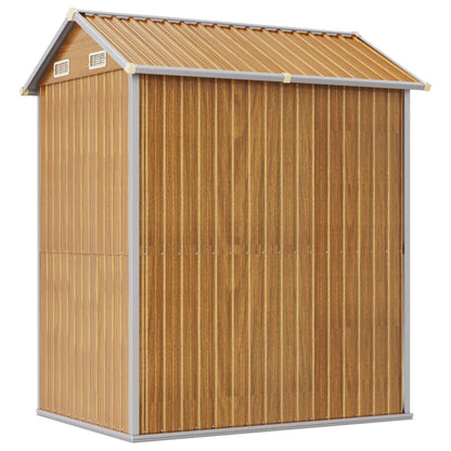 vidaXL Abri de jardin marron clair 192x152,5x237 cm acier galvanisé