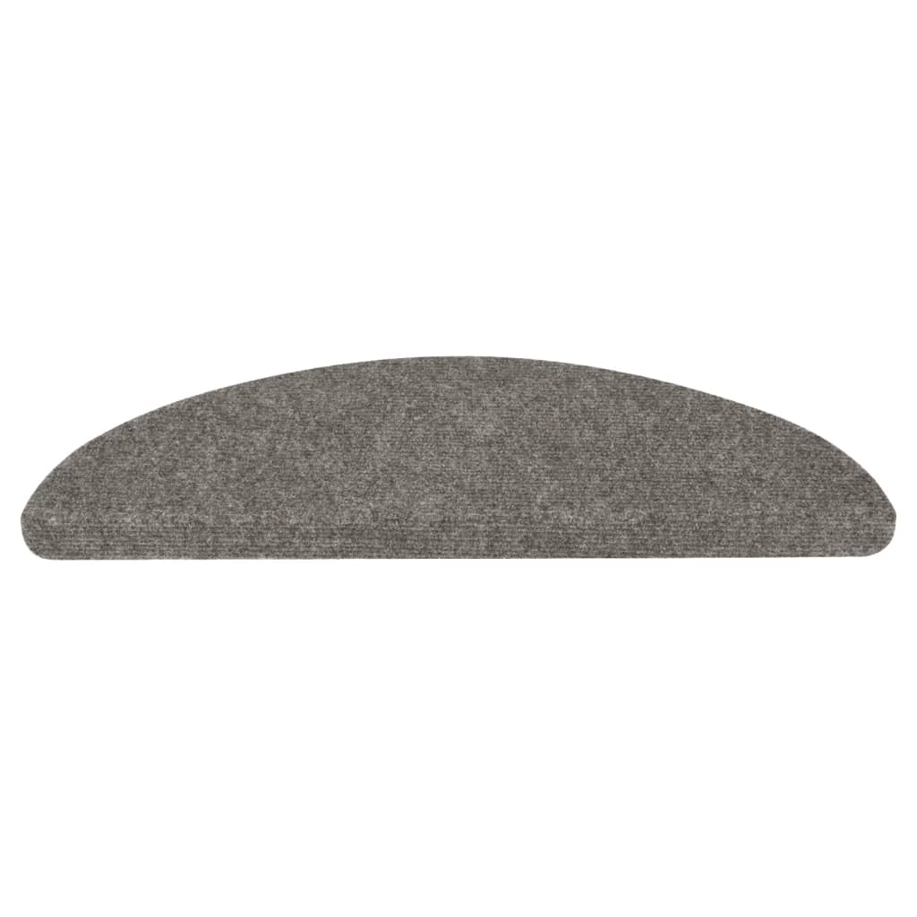 vidaXL Tapis d'escalier auto-adhésifs 10 pcs gris 56x17x3 cm