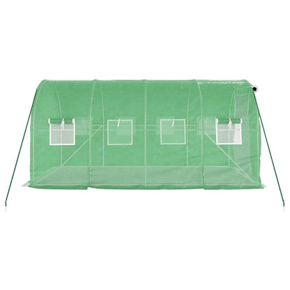 vidaXL Serre avec cadre en acier vert 8 m² 4x2x2 m