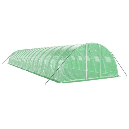 vidaXL Serre avec cadre en acier vert 64 m² 16x4x2 m