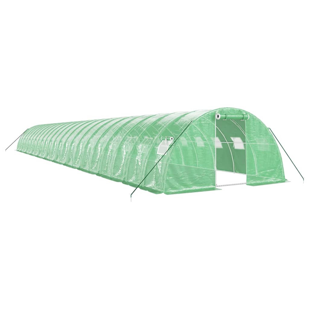 vidaXL Serre avec cadre en acier vert 88 m² 22x4x2 m