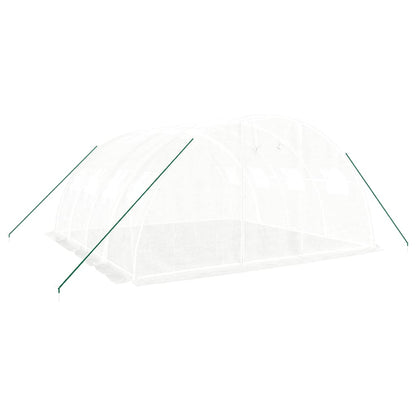 vidaXL Serre avec cadre en acier blanc 16 m² 4x4x2 m