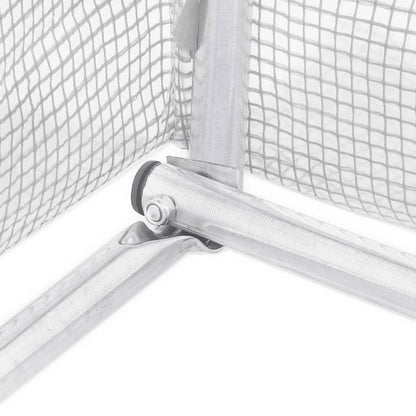 vidaXL Serre avec cadre en acier blanc 16 m² 4x4x2 m