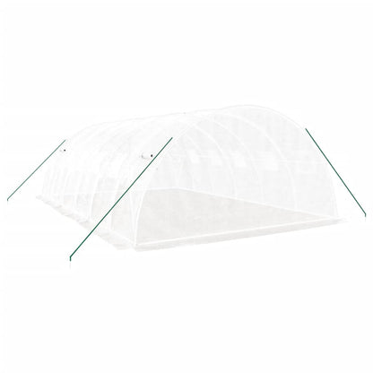 vidaXL Serre avec cadre en acier blanc 24 m² 6x4x2 m