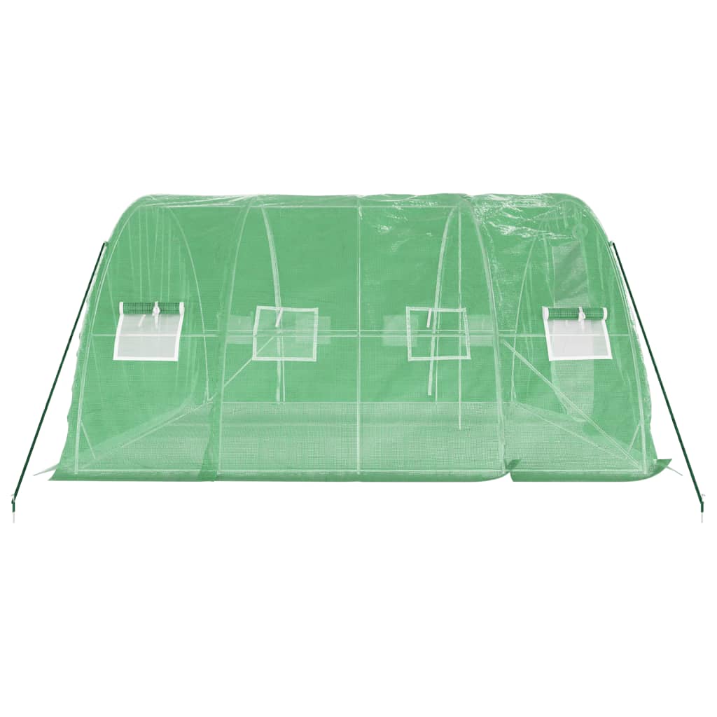 vidaXL Serre avec cadre en acier vert 20 m² 5x4x2,3 m