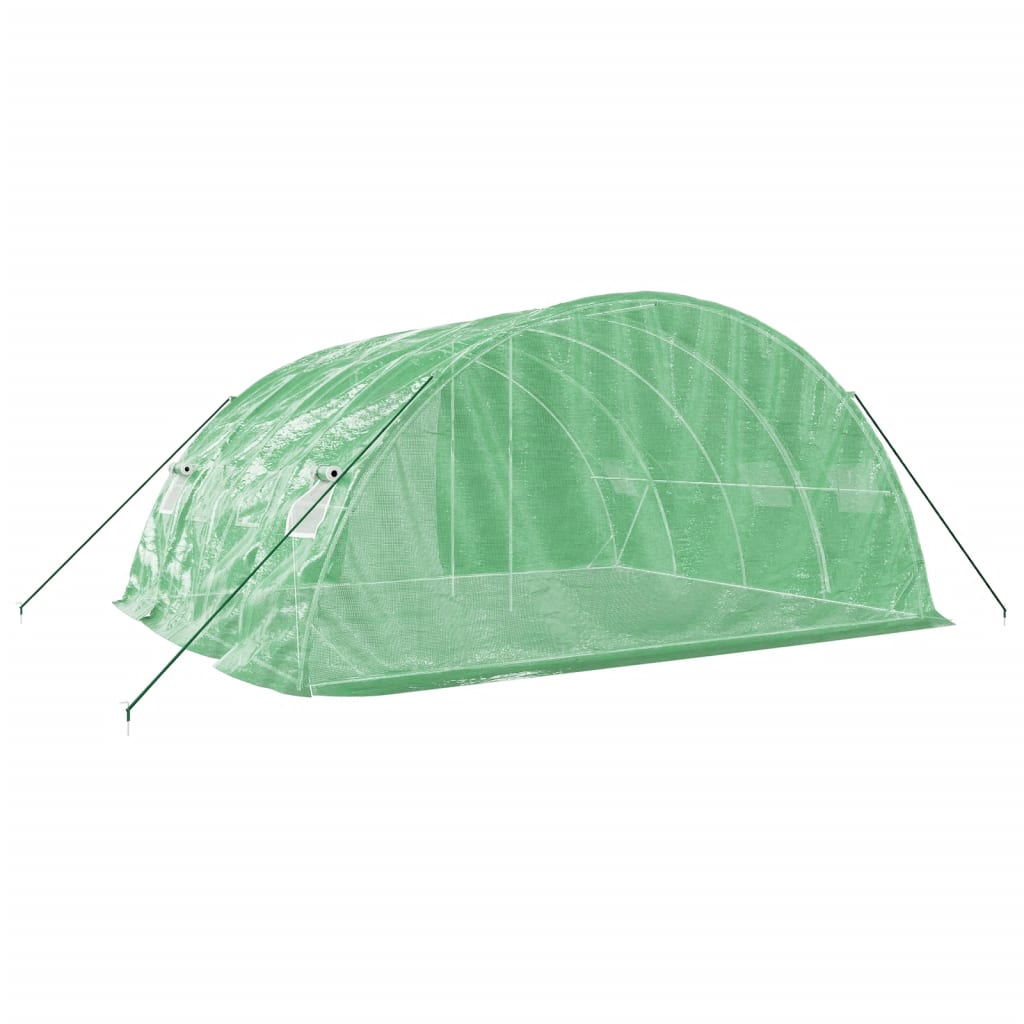 vidaXL Serre avec cadre en acier vert 20 m² 5x4x2,3 m