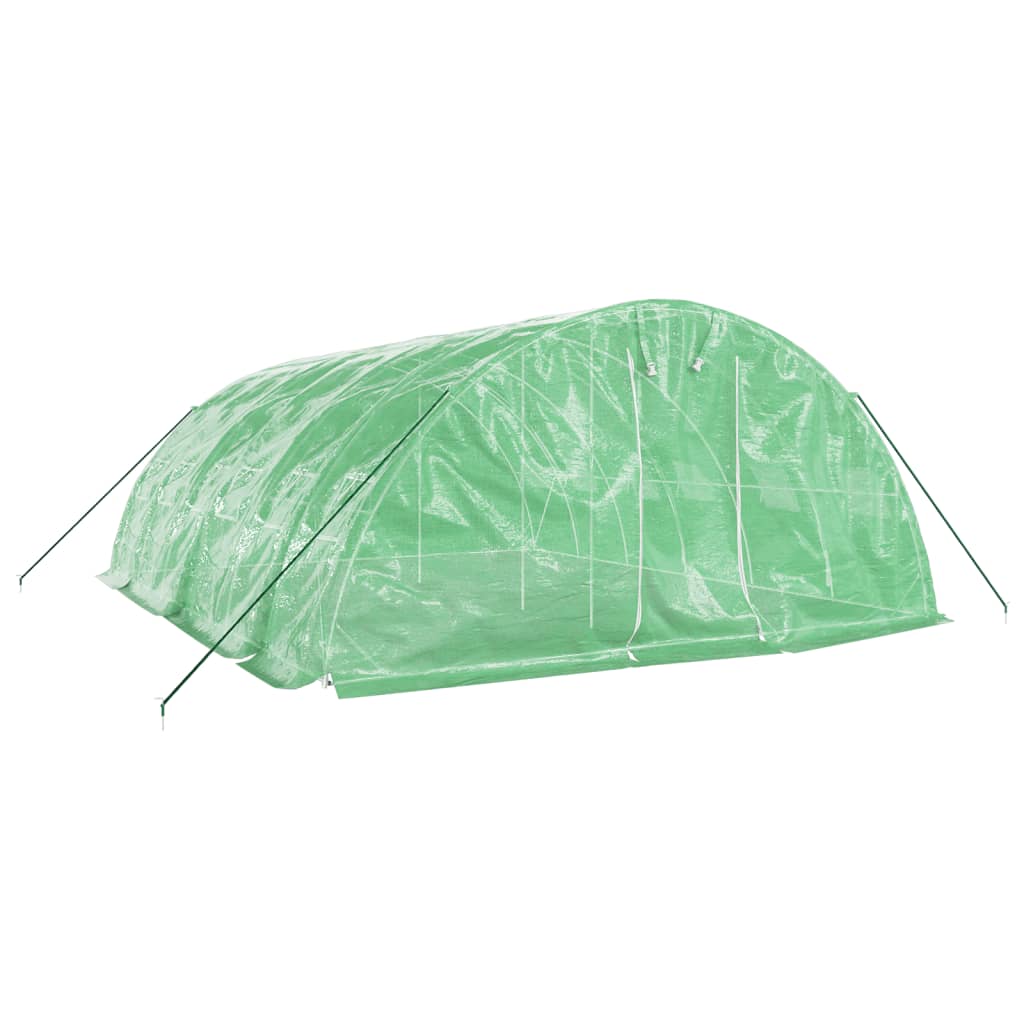 vidaXL Serre avec cadre en acier vert 30 m² 6x5x2,3 m