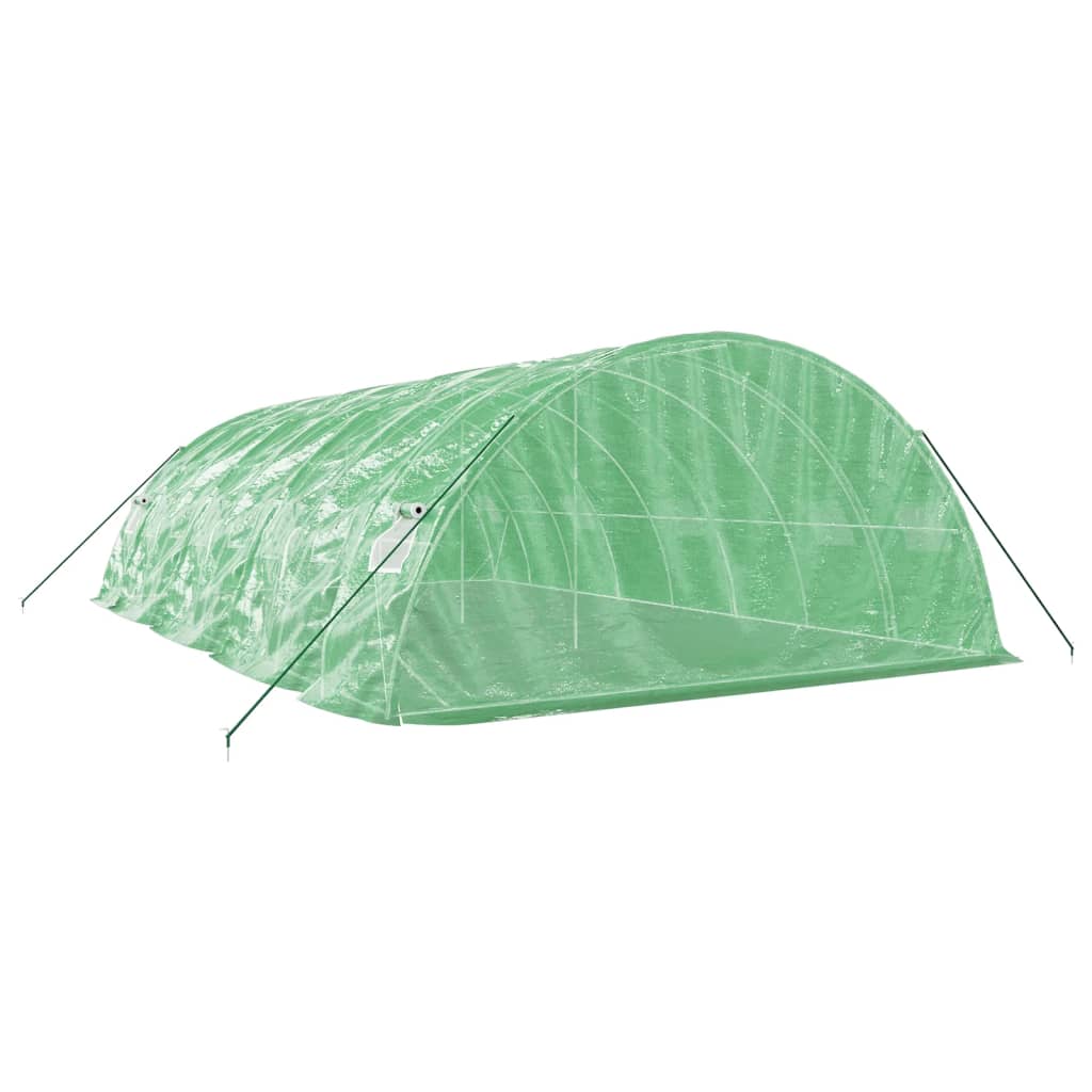 vidaXL Serre avec cadre en acier vert 40 m² 8x5x2,3 m