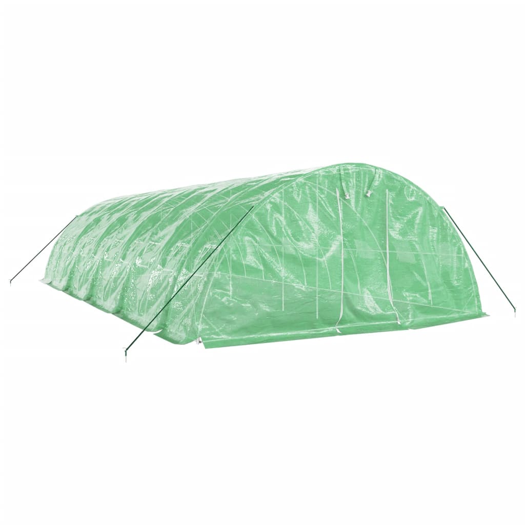vidaXL Serre avec cadre en acier vert 50 m² 10x5x2,3 m