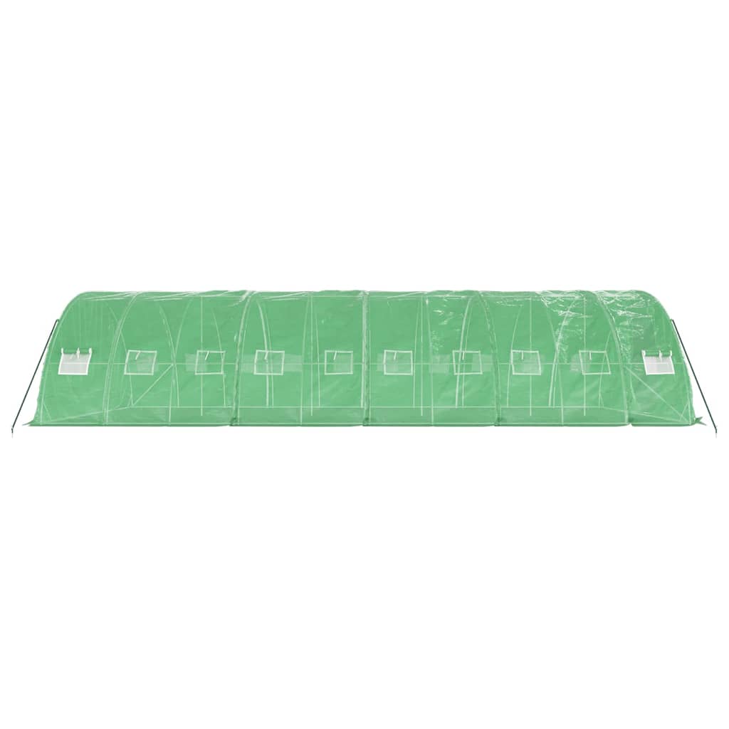 vidaXL Serre avec cadre en acier vert 50 m² 10x5x2,3 m