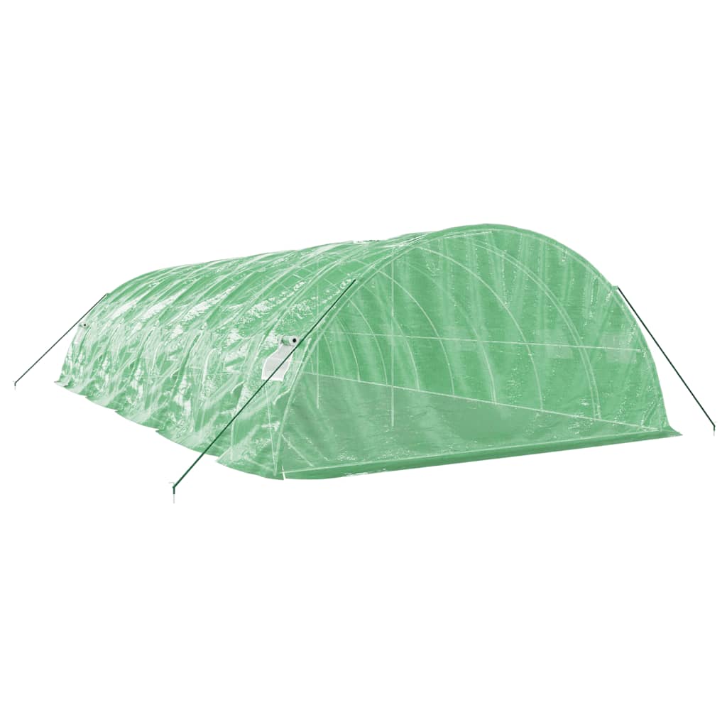 vidaXL Serre avec cadre en acier vert 50 m² 10x5x2,3 m