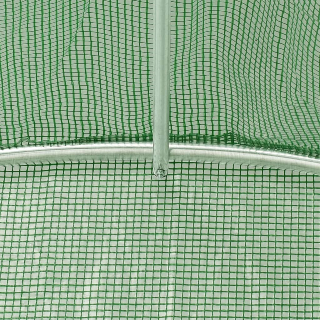 vidaXL Serre avec cadre en acier vert 50 m² 10x5x2,3 m