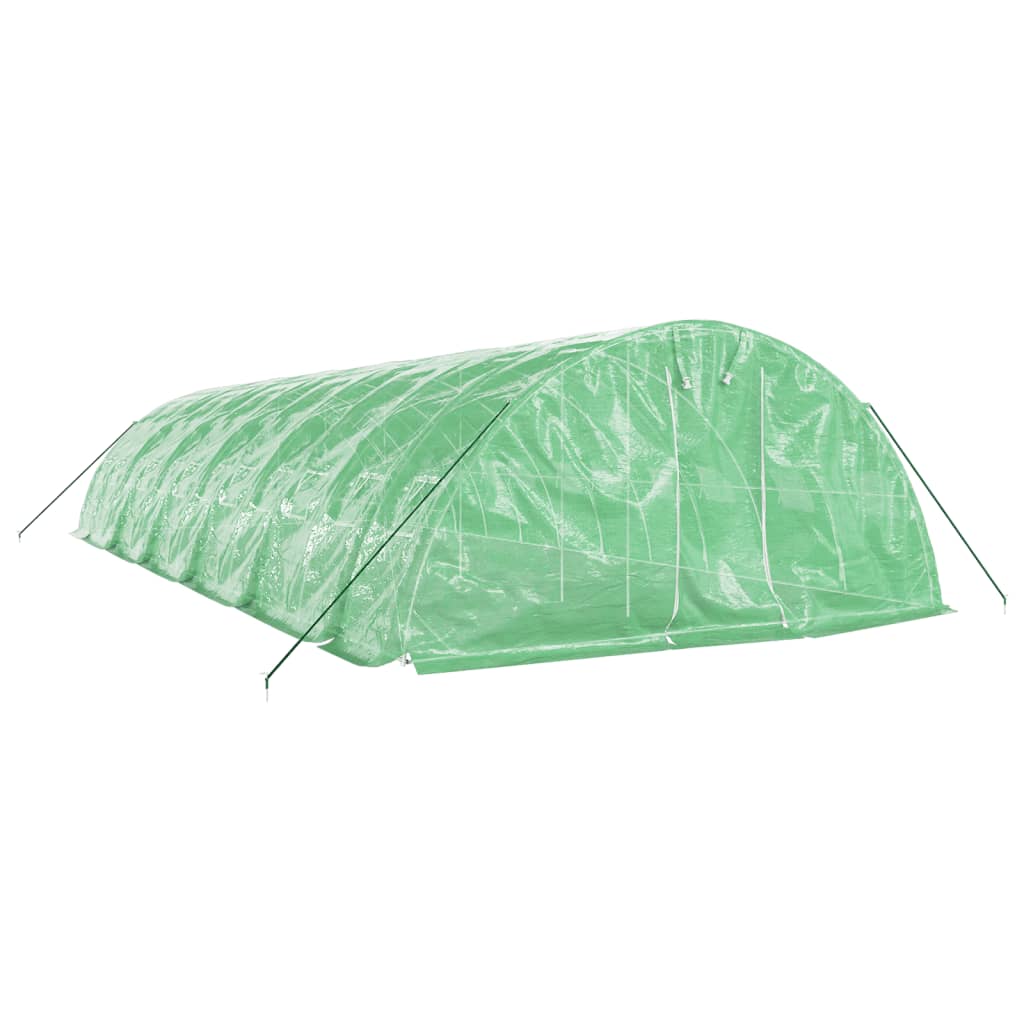 vidaXL Serre avec cadre en acier vert 60 m² 12x5x2,3 m