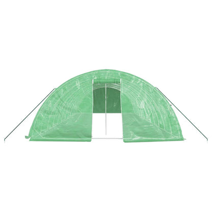 vidaXL Serre avec cadre en acier vert 60 m² 12x5x2,3 m