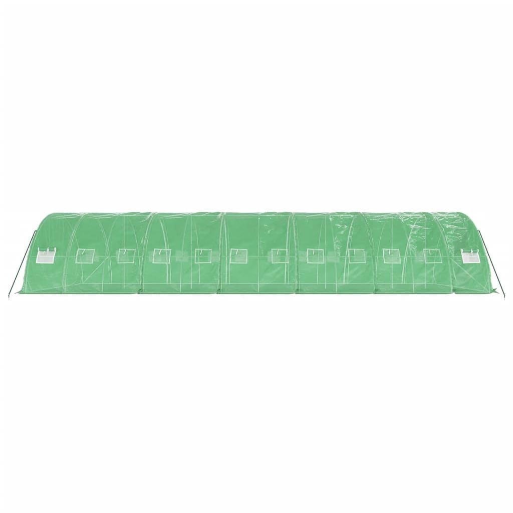 vidaXL Serre avec cadre en acier vert 60 m² 12x5x2,3 m