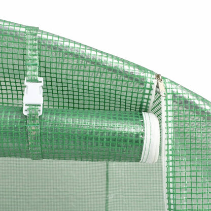 vidaXL Serre avec cadre en acier vert 60 m² 12x5x2,3 m