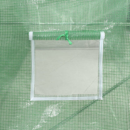 vidaXL Serre avec cadre en acier vert 60 m² 12x5x2,3 m