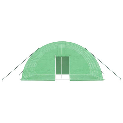 vidaXL Serre avec cadre en acier vert 24 m² 6x4x2,85 m