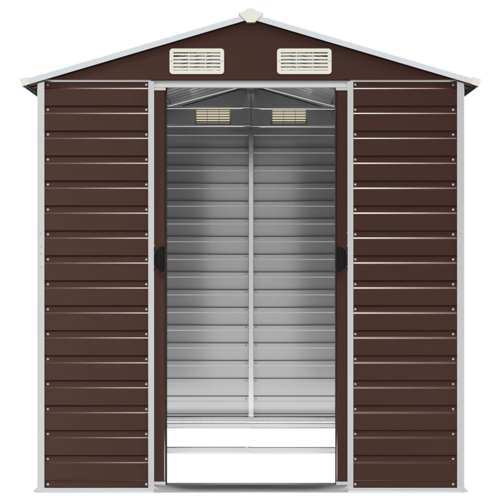 vidaXL Abri de jardin marron 191x215x198 cm acier galvanisé