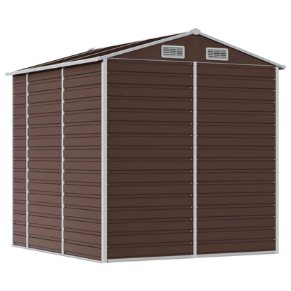 vidaXL Abri de jardin marron 191x215x198 cm acier galvanisé