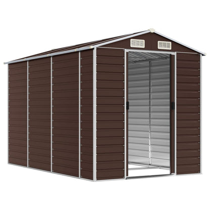 vidaXL Abri de jardin marron 191x300x198 cm acier galvanisé