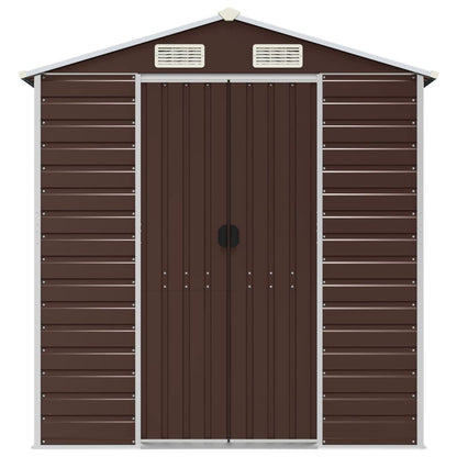 vidaXL Abri de jardin marron 191x300x198 cm acier galvanisé
