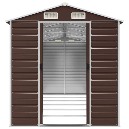 vidaXL Abri de jardin marron 191x555x198 cm acier galvanisé