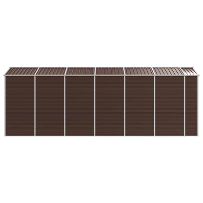 vidaXL Abri de jardin marron 191x555x198 cm acier galvanisé
