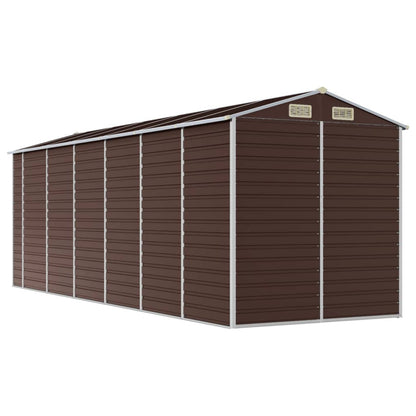 vidaXL Abri de jardin marron 191x555x198 cm acier galvanisé
