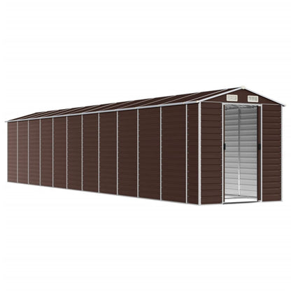 vidaXL Abri de jardin marron 191x980x198 cm acier galvanisé