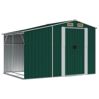 vidaXL Abri de jardin vert 277x192,5x179 cm acier galvanisé