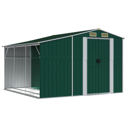 vidaXL Abri de jardin vert 277x279x179 cm acier galvanisé