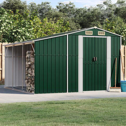 vidaXL Abri de jardin vert 277x279x179 cm acier galvanisé
