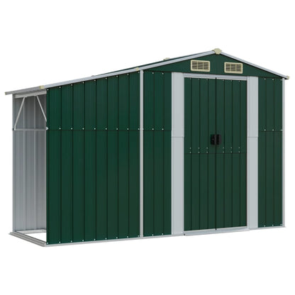 vidaXL Abri de jardin vert 277x365,5x179 cm acier galvanisé