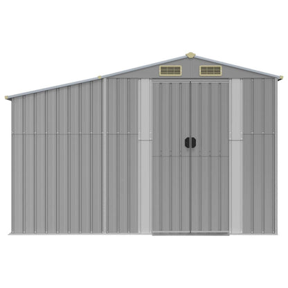 vidaXL Abri de jardin gris 277x192,5x179 cm acier galvanisé