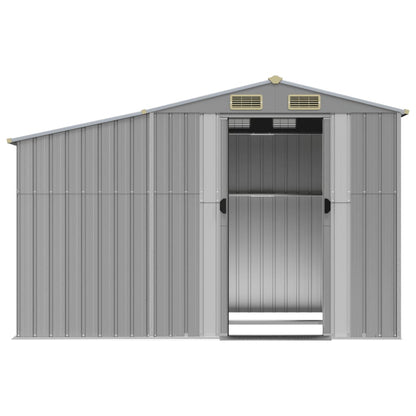 vidaXL Abri de jardin gris 277x192,5x179 cm acier galvanisé