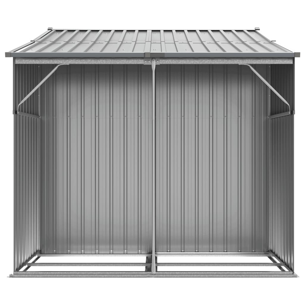 vidaXL Abri de jardin gris 277x192,5x179 cm acier galvanisé