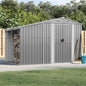 vidaXL Abri de jardin gris 277x192,5x179 cm acier galvanisé