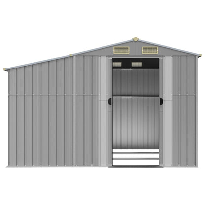 vidaXL Abri de jardin gris 277x279x179 cm acier galvanisé