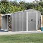 vidaXL Abri de jardin gris 277x279x179 cm acier galvanisé