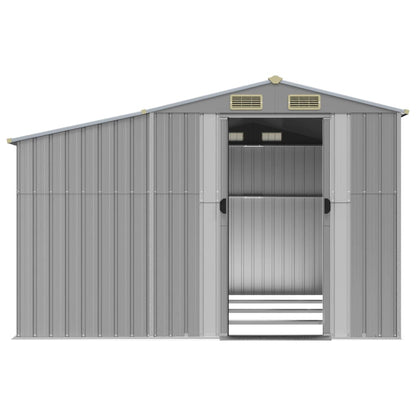 vidaXL Abri de jardin gris 277x365,5x179 cm acier galvanisé
