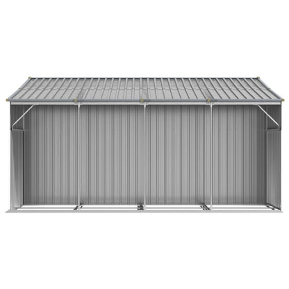 vidaXL Abri de jardin gris 277x365,5x179 cm acier galvanisé
