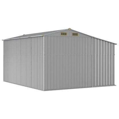 vidaXL Abri de jardin gris 277x365,5x179 cm acier galvanisé