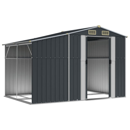 vidaXL Abri de jardin anthracite 277x192,5x179 cm acier galvanisé