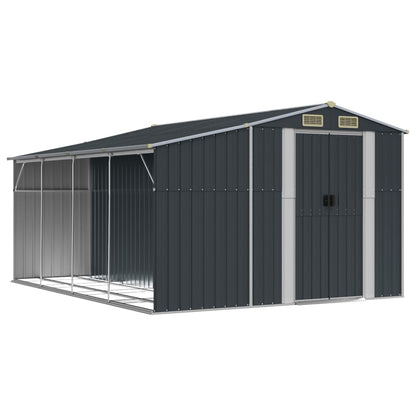 vidaXL Abri de jardin anthracite 277x365,5x179 cm acier galvanisé