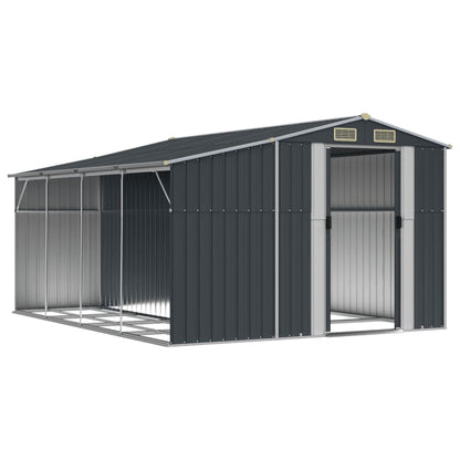 vidaXL Abri de jardin anthracite 277x365,5x179 cm acier galvanisé