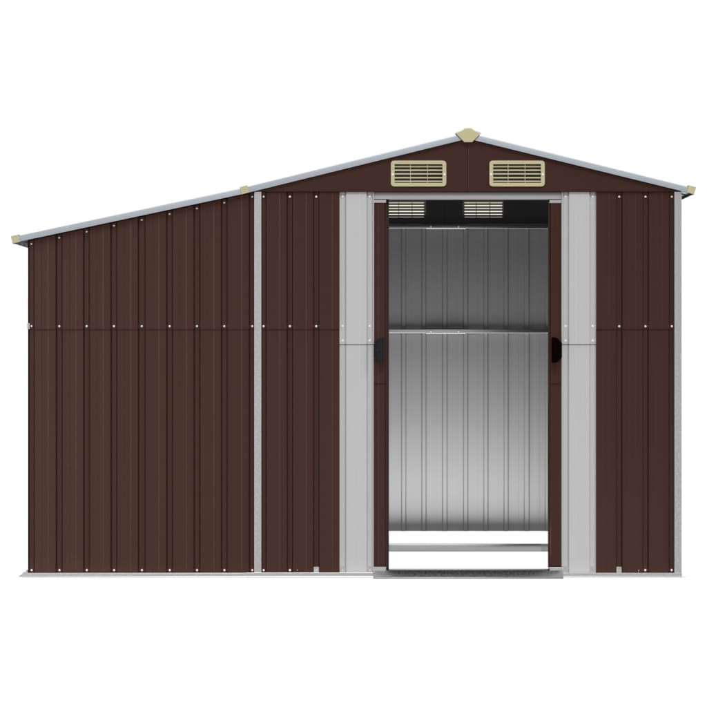 vidaXL Abri de jardin marron 277x192,5x179 cm acier galvanisé