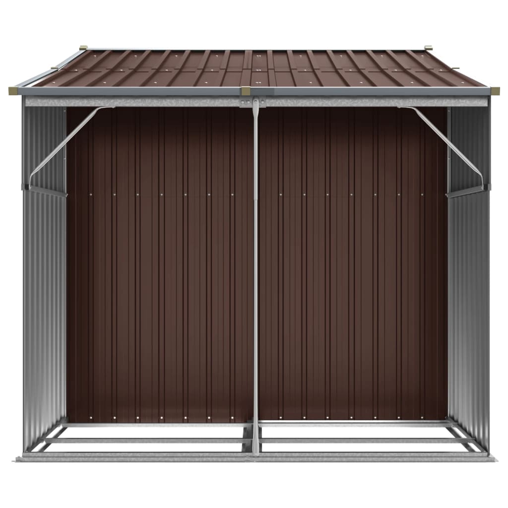 vidaXL Abri de jardin marron 277x192,5x179 cm acier galvanisé