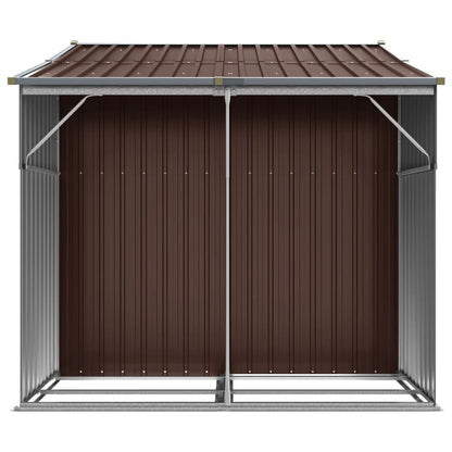 vidaXL Abri de jardin marron 277x192,5x179 cm acier galvanisé