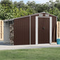 vidaXL Abri de jardin marron 277x192,5x179 cm acier galvanisé